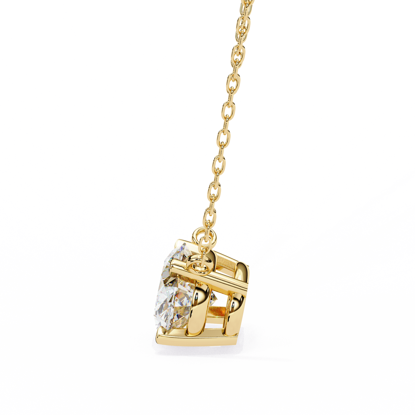 Timeless Radiance: 1.66ct East-West Oval Diamond Pendant