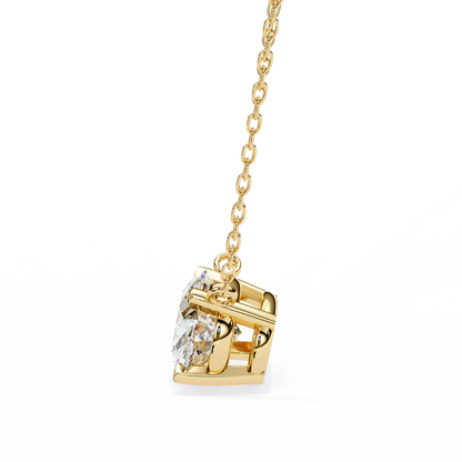 Timeless Radiance: 1.66ct East-West Oval Diamond Pendant