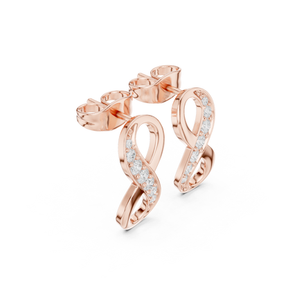 Infinite Radiance Diamond Stud Earrings In Yellow Gold : 0.16CTW