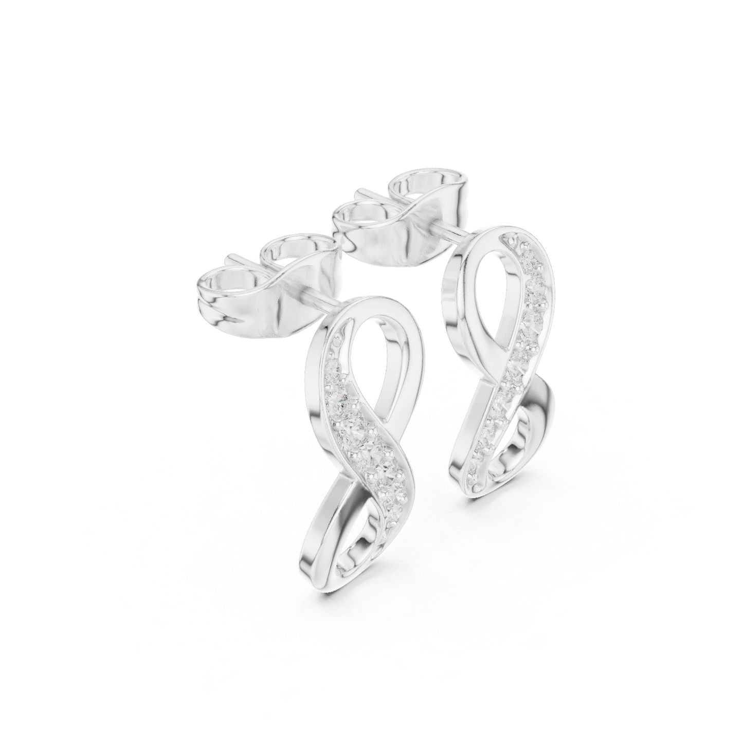 Infinite Radiance Diamond Stud Earrings In Yellow Gold : 0.16CTW