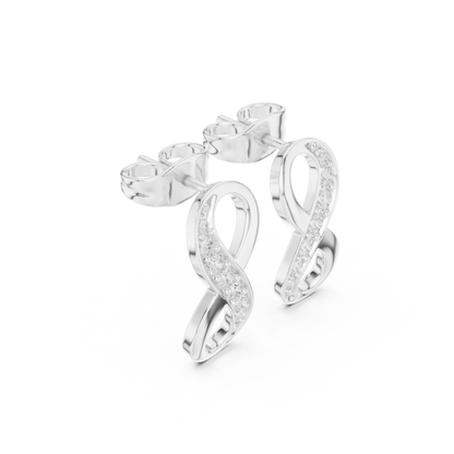 Infinite Radiance Diamond Stud Earrings In Yellow Gold : 0.16CTW