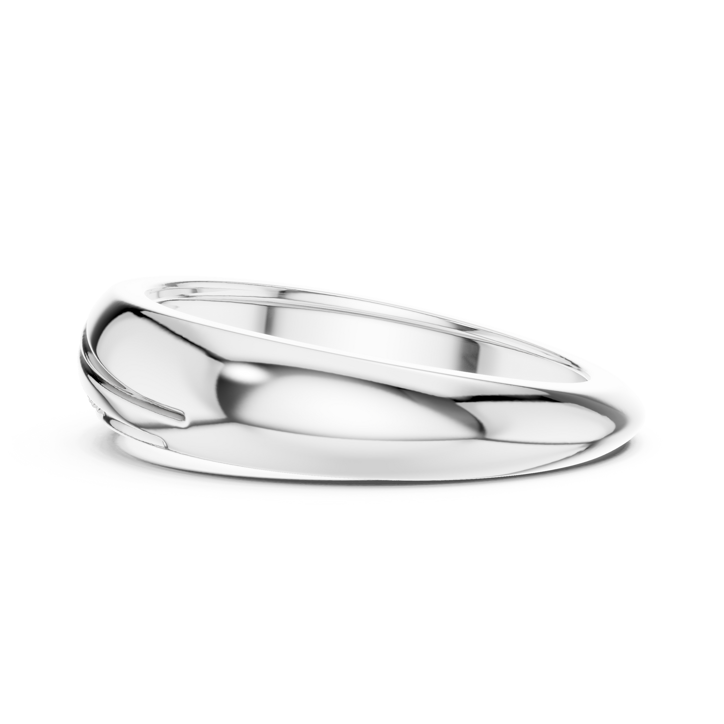 0.14ct Men's Modern Sculptural Curved Diamond Band in Yellow Gold