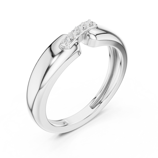 Yellow Gold Round Diamond Bezel Solitaire Ring 0.07CTW