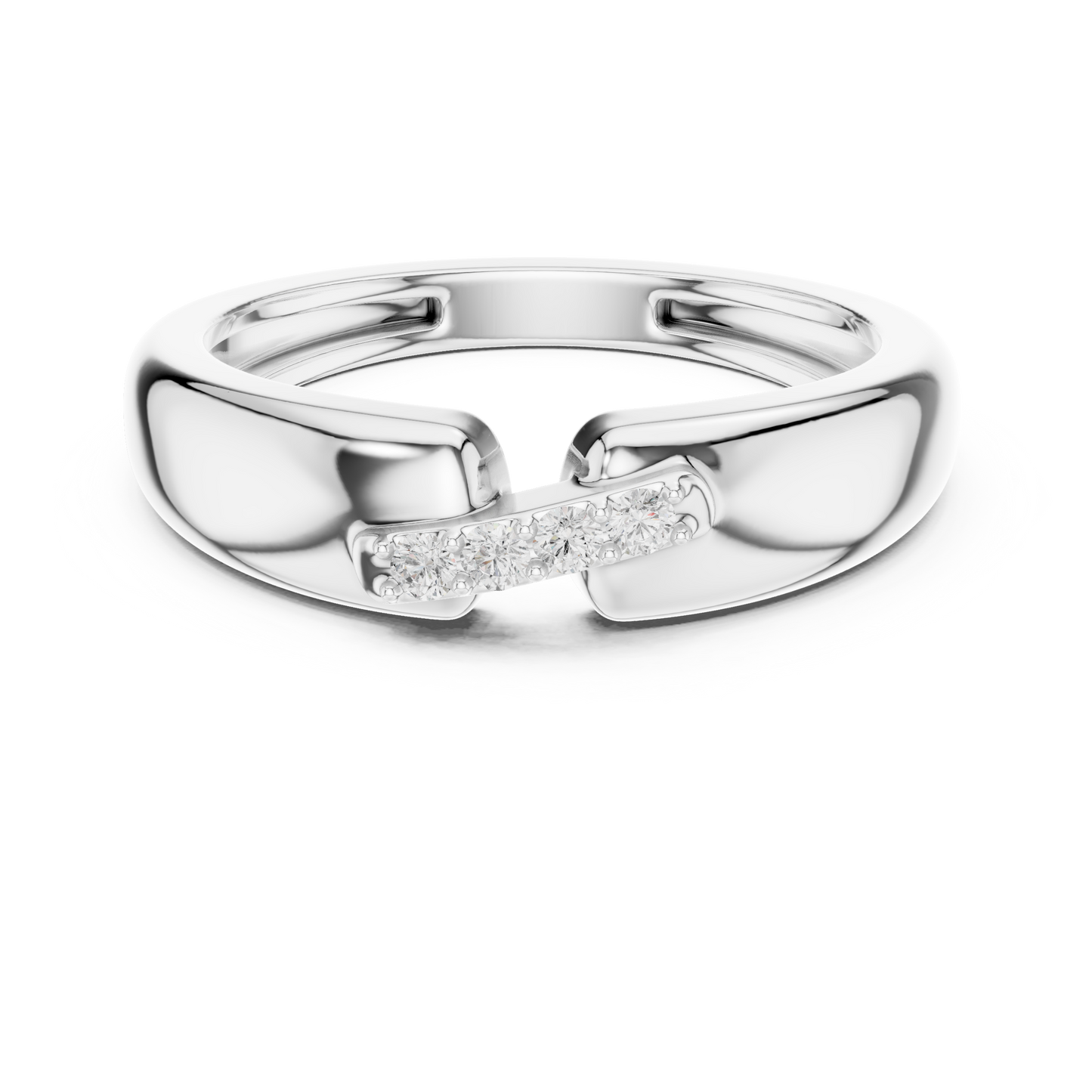 Yellow Gold Round Diamond Bezel Solitaire Ring 0.07CTW