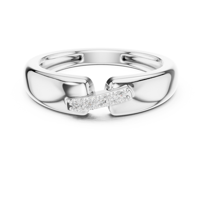 Yellow Gold Round Diamond Bezel Solitaire Ring 0.07CTW