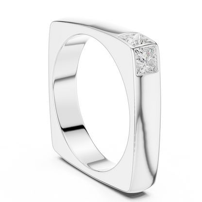 0.7ct Princess Cut Two-Stone Corner Diamond Ring in Yellow Gold