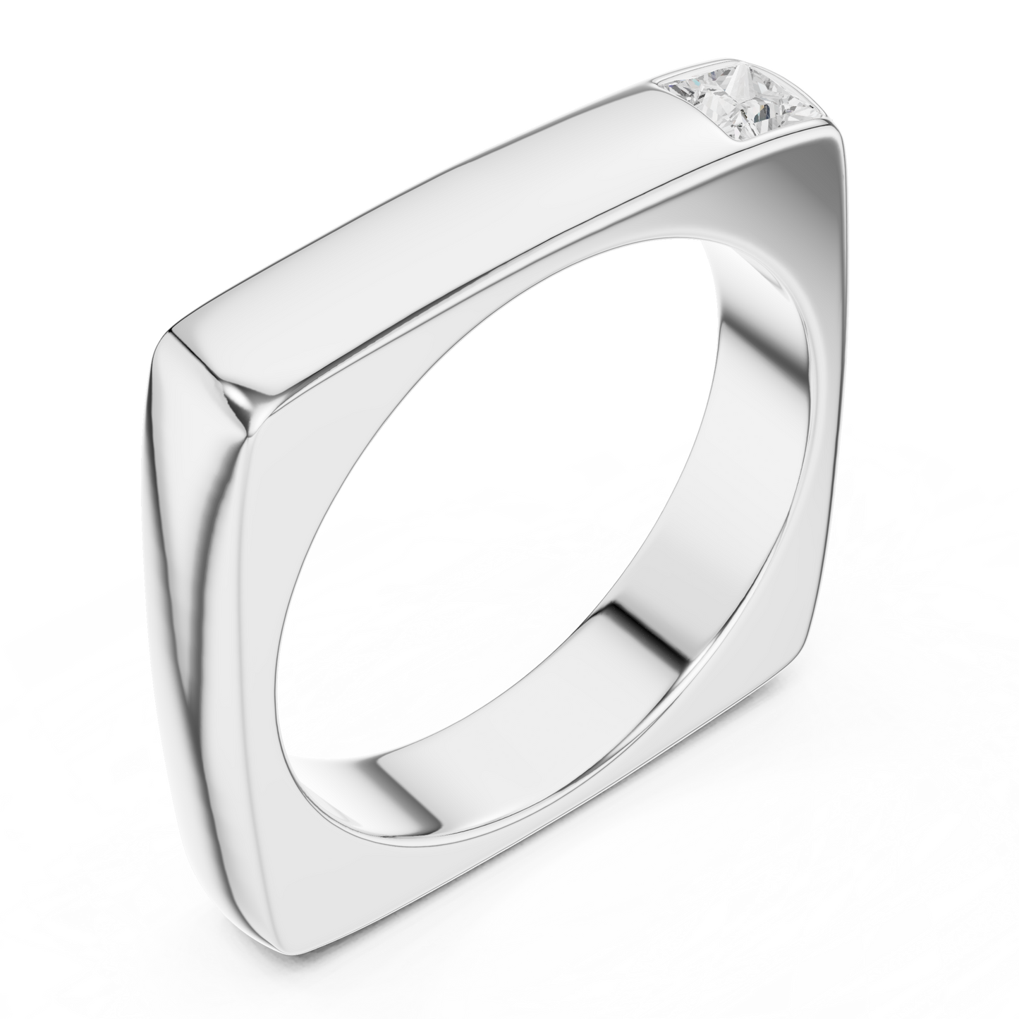 0.7ct Princess Cut Two-Stone Corner Diamond Ring in Yellow Gold