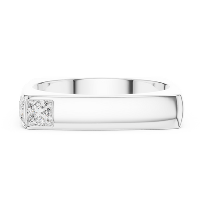 0.7ct Princess Cut Two-Stone Corner Diamond Ring in Yellow Gold