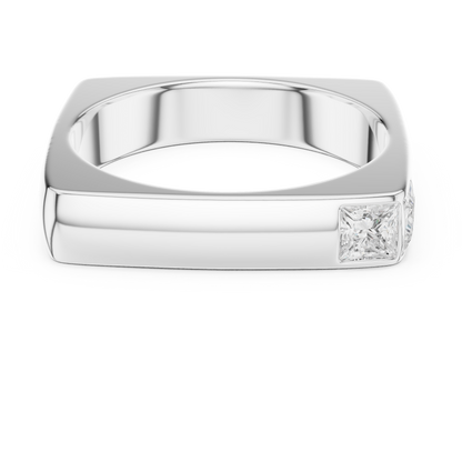 0.7ct Princess Cut Two-Stone Corner Diamond Ring in Yellow Gold