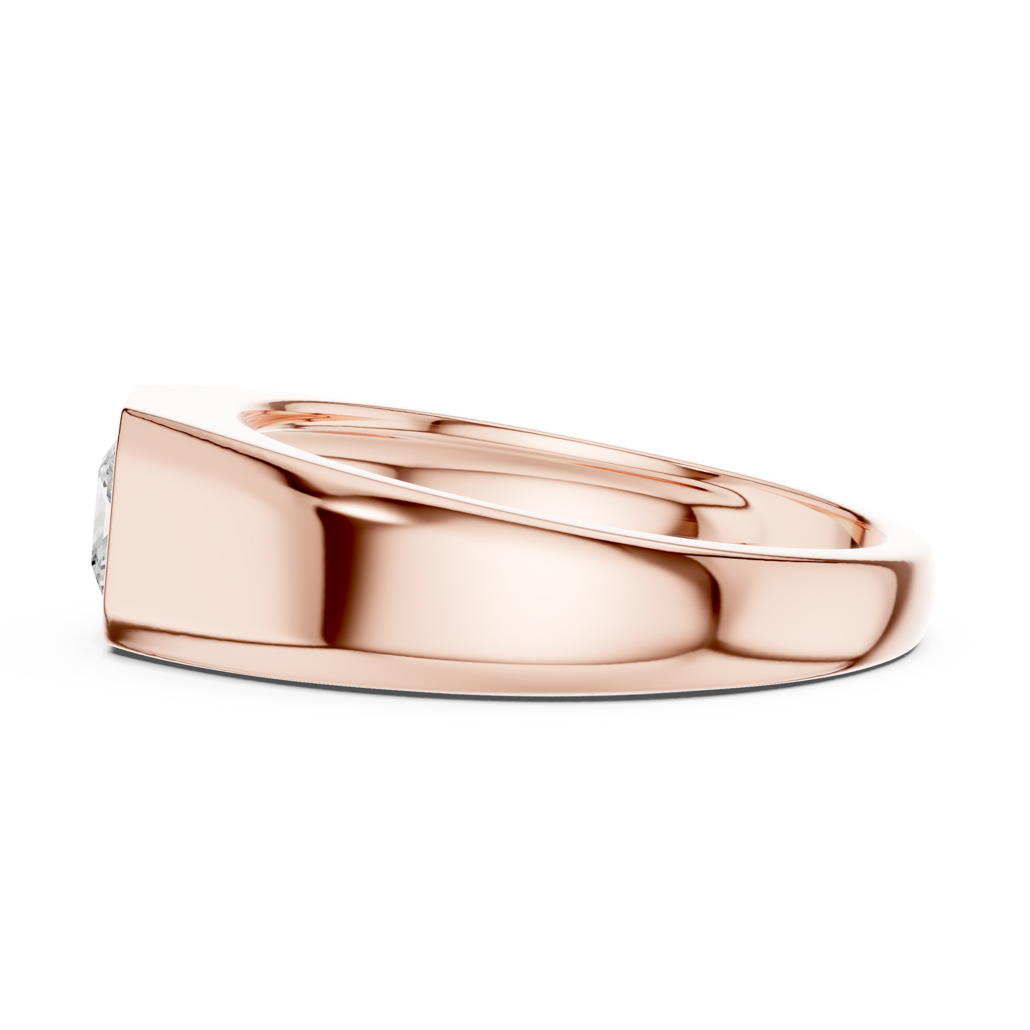 0.5ct Elegant Men's Princess-Cut Diamond Signet Ring in Yellow Gold