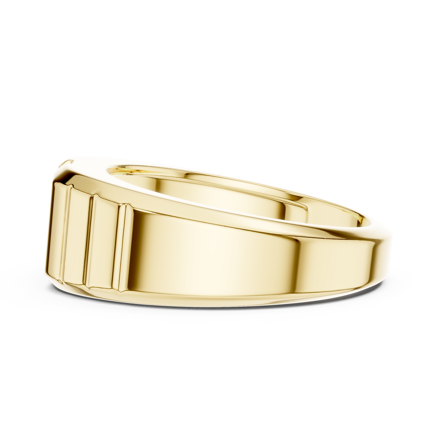 0.95ct Men's Emerald Cut Diamond Solitaire Ring in Yellow Gold