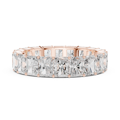 4.87ct Radiant-Cut Diamond Eternity Band in Yellow Gold