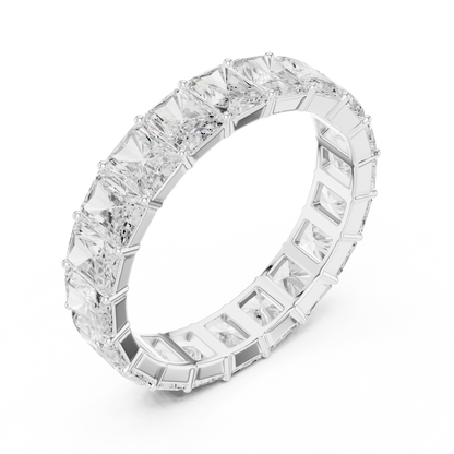 4.87ct Radiant-Cut Diamond Eternity Band in Yellow Gold