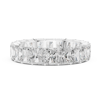 4.87ct Radiant-Cut Diamond Eternity Band in Yellow Gold
