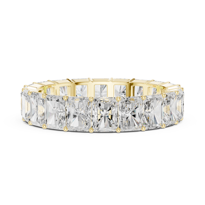 4.87ct Radiant-Cut Diamond Eternity Band in Yellow Gold