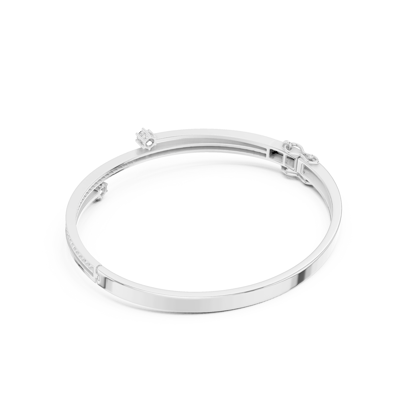 0.80CTWDiamond Bypass Bangle Bracelet | Yellow Gold Wrap Cuff