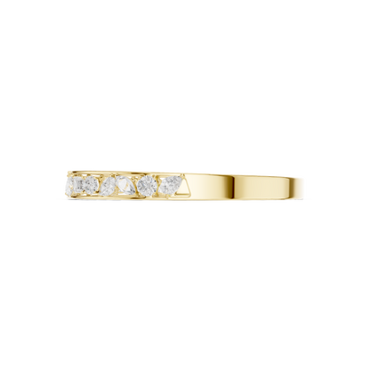 3.51CTW Mixed Diamond Open Cuff Bangle | Gold Geometric Bracelet