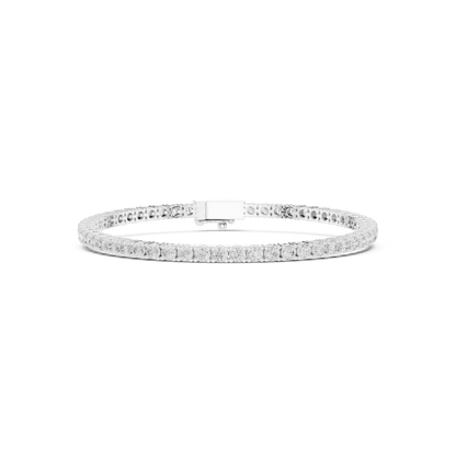 3.05CTW Classic Four-Prong Diamond Tennis Bracelet - Yellow Gold