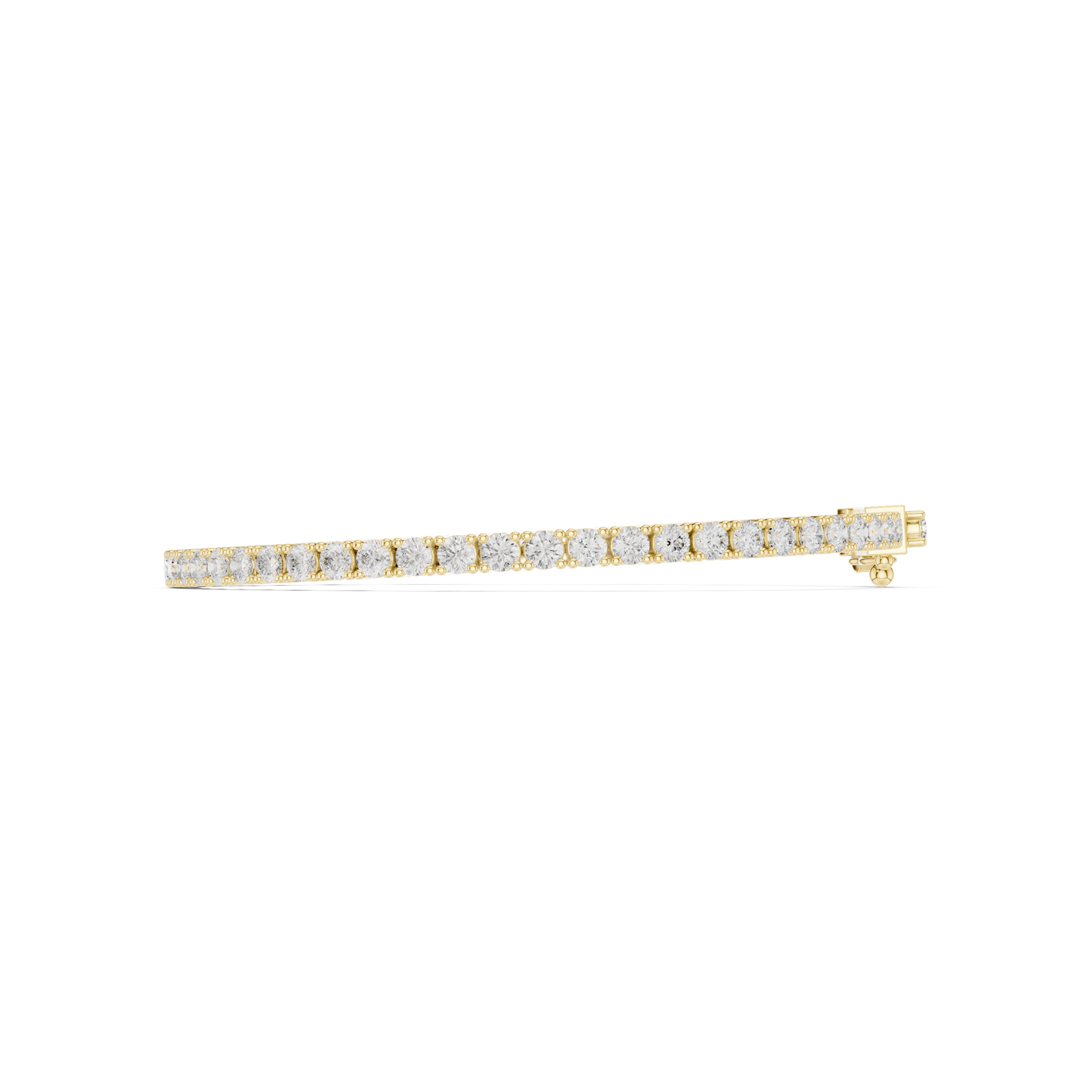 3.05CTW Classic Four-Prong Diamond Tennis Bracelet - Yellow Gold