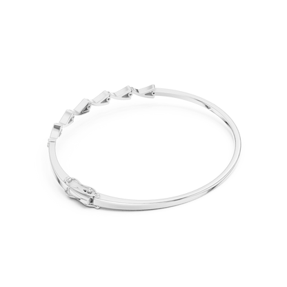 0.09CTW Intertwined Infinity Wave Diamond Bangle Bracelet - Yellow Gold