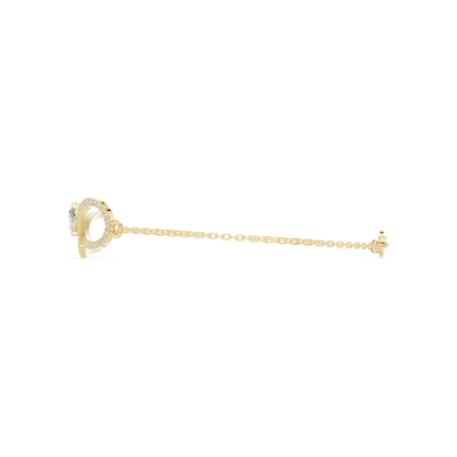 0.55CTW Pear Diamond Infinity Loop Chain Bracelet - Yellow Gold
