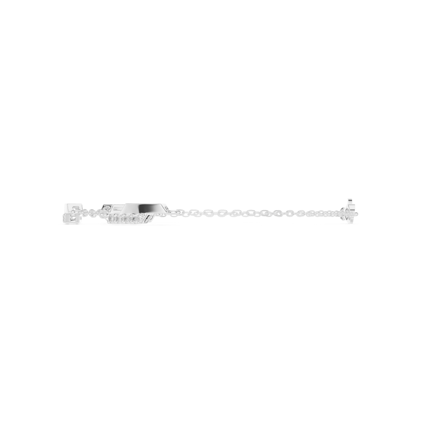 0.15CTW Diamond Station Bracelet in Yellow Gold – Minimalist Jewelry