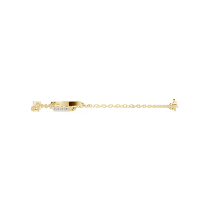 0.15CTW Diamond Station Bracelet in Yellow Gold – Minimalist Jewelry