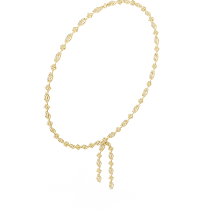 10.43ctwSolid Gold Marquise Diamond Lariat Y Necklace | Luxury Drop Choker
