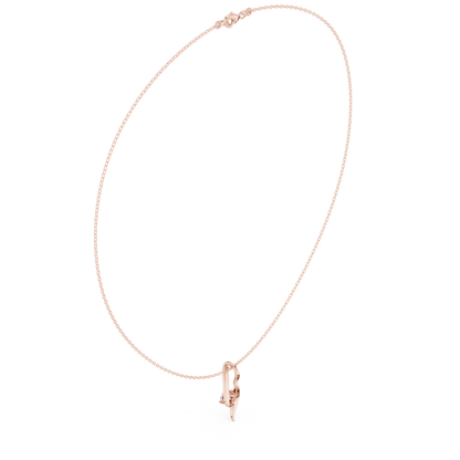 0.5ctw Solid Gold Round Cut Diamond Twist Solitaire Pendant