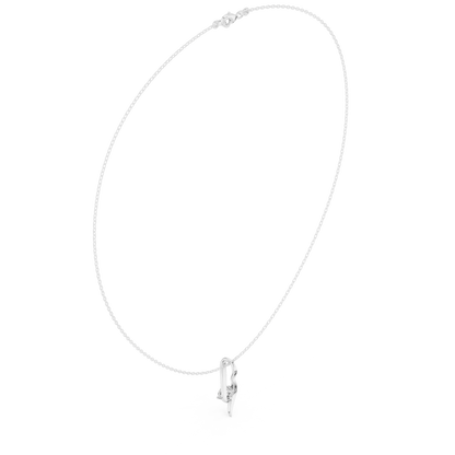 0.5ctw Solid Gold Round Cut Diamond Twist Solitaire Pendant