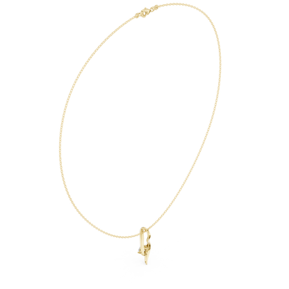 0.5ctw Solid Gold Round Cut Diamond Twist Solitaire Pendant