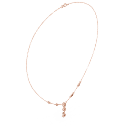0.64ctw Gold Pear Cut Diamond Bezel Y-Necklace Lariat Drop Chain