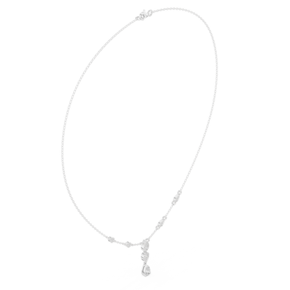 0.64ctw Gold Pear Cut Diamond Bezel Y-Necklace Lariat Drop Chain