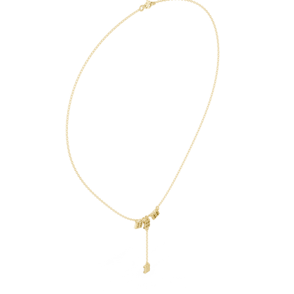 0.53ctw Solid Gold Baguette Diamond Y-Pendent Geometric Lariat Drop Chain