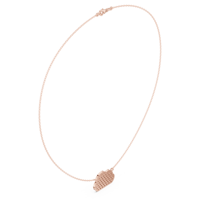 1.64ctw Solid Gold Pave Diamond Cloud Pendant Celestial Charm Necklace