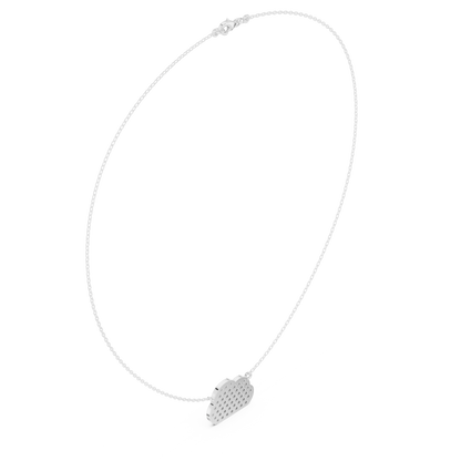 1.64ctw Solid Gold Pave Diamond Cloud Pendant Celestial Charm Necklace