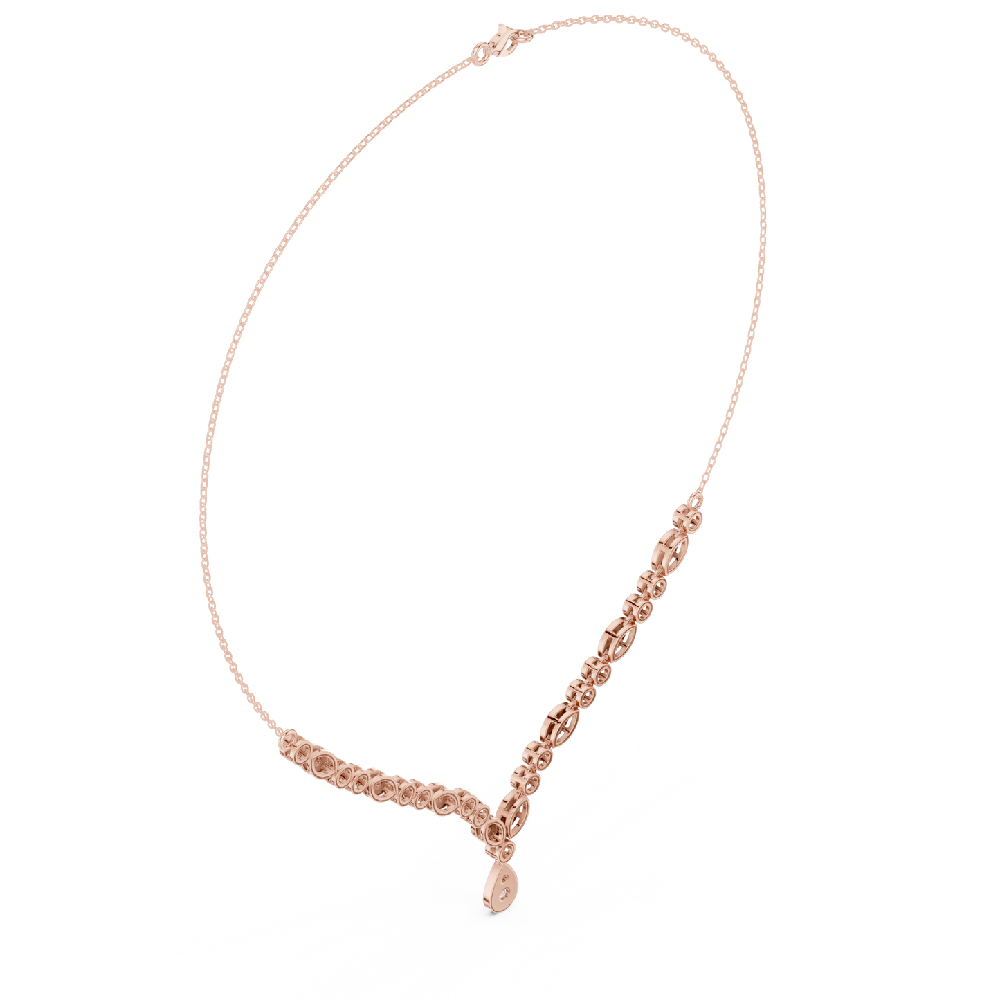 1.14ctw Yellow Gold Vintage Milgrain Marquise Necklace with Pear Drop