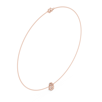 3.07ctw Solid Gold Floating Pear Cut Diamond Teardrop Solitaire Pendent