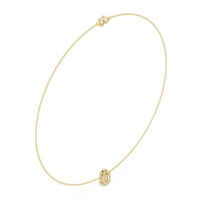3.07ctw Solid Gold Floating Pear Cut Diamond Teardrop Solitaire Pendent