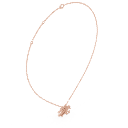 0.30ctw Solid Gold Celestial Sunburst Pendant Art Deco Fan Necklace