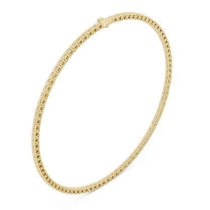 27 Carat Solid Gold Classic Round Diamond Tennis Choker Eternity Necklace