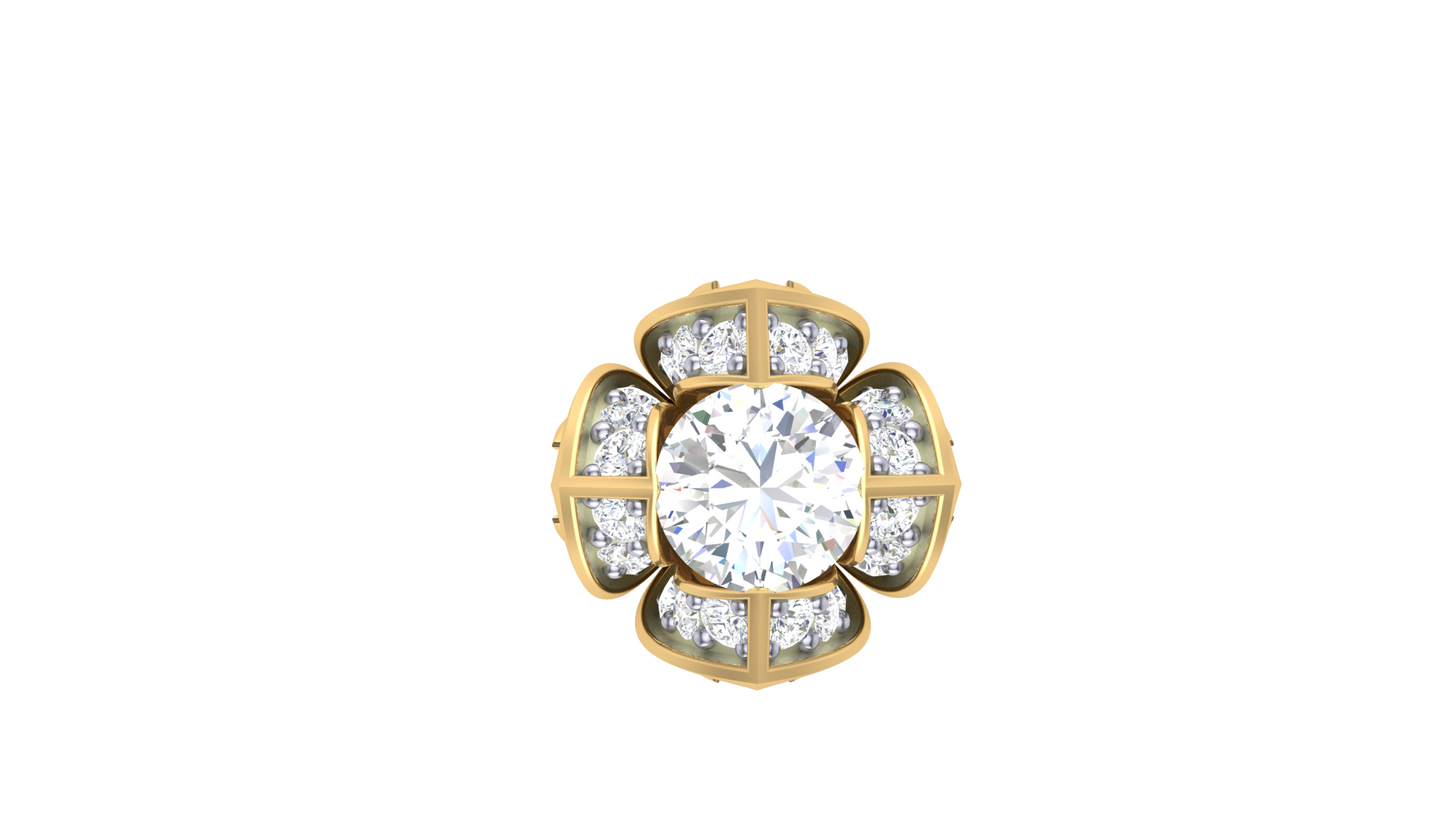 Pure Radiance Solitaire Diamond Stus Earrings - 0.51 Ct