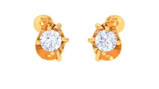 Floral Cluster Diamond stud Earrings - 0.44 Ct