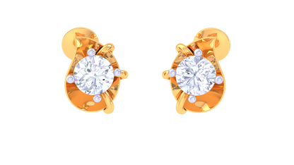 Floral Cluster Diamond stud Earrings - 0.44 Ct