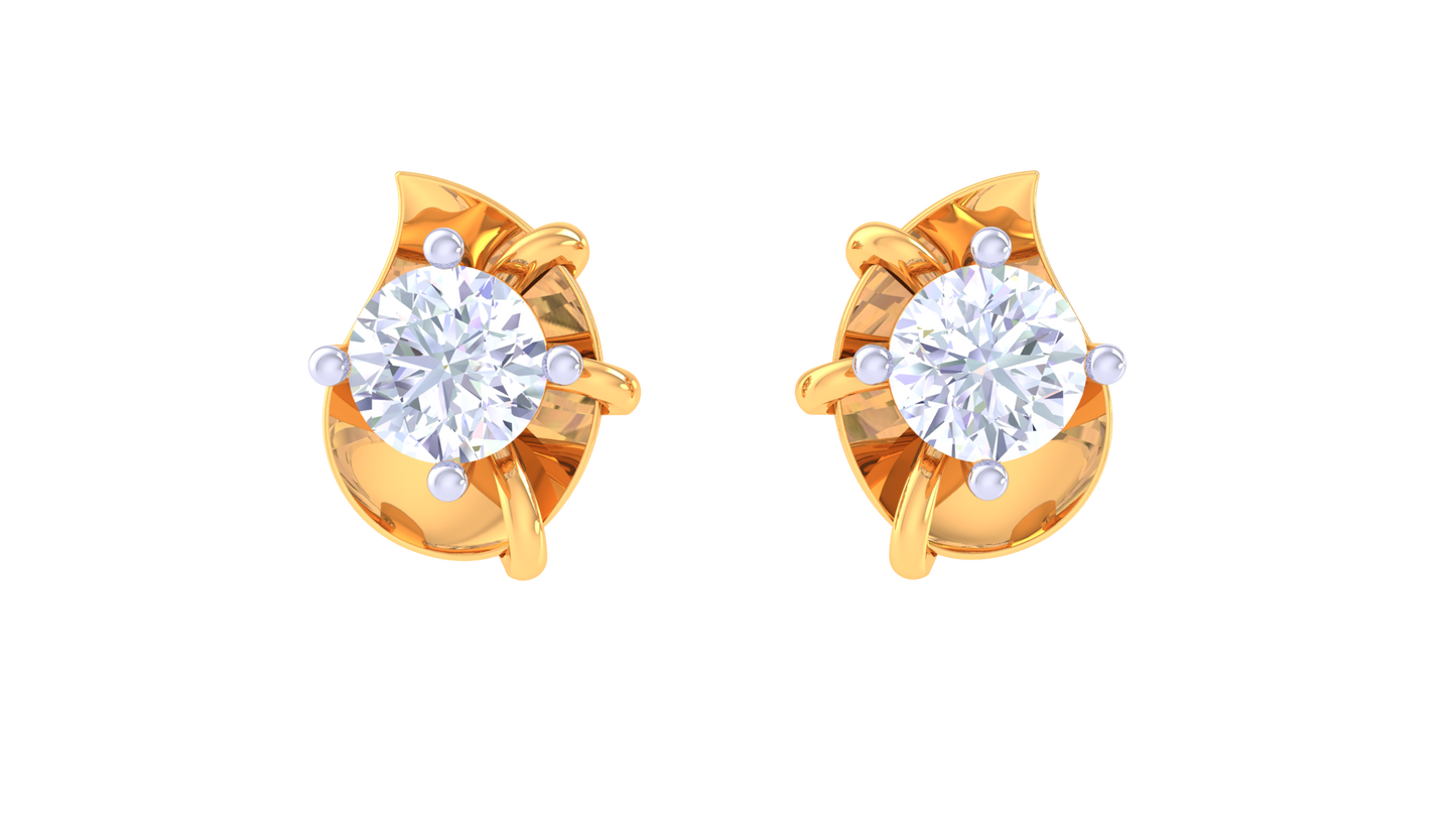 Floral Cluster Diamond stud Earrings - 0.44 Ct
