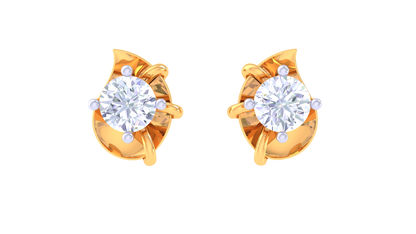 Floral Cluster Diamond stud Earrings - 0.44 Ct