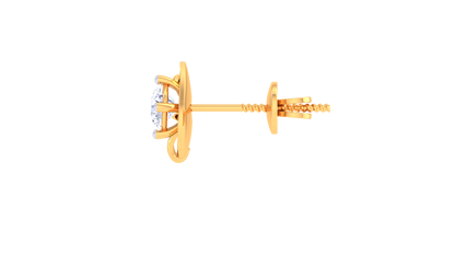 Floral Cluster Diamond stud Earrings - 0.44 Ct