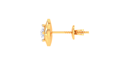 Golden Halo Diamond stud Earrings - 0.39 Ct