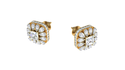 The Classice Princess Stud Earrings - 0.35 Ct Diamonds In Gold