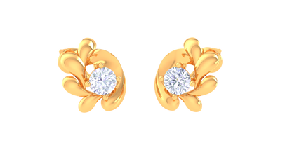 Timeless Elegance Petal Diamond Stud Earrings - 0.31 Ct